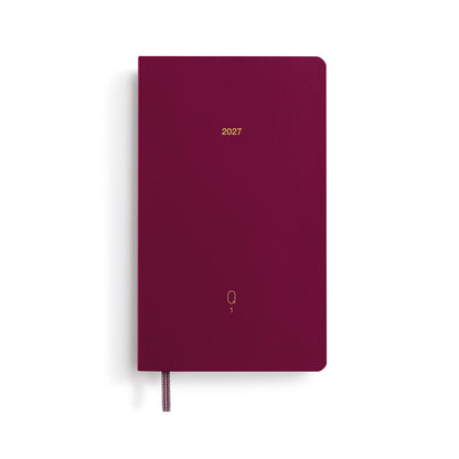 Quarterly Daily Planner Dotted, Pocket (A6), 2027, pack of 4, Shades of Rose, English