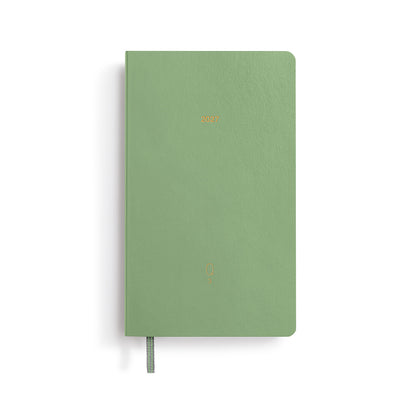 Quarterly Daily Planner Dotted, Pocket (A6), 2027, pack of 4, Shades of Green, English