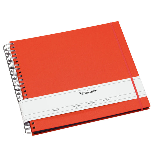 Photo Album, Spiral Bound, Maxi Mucho, Black Pages, Orange