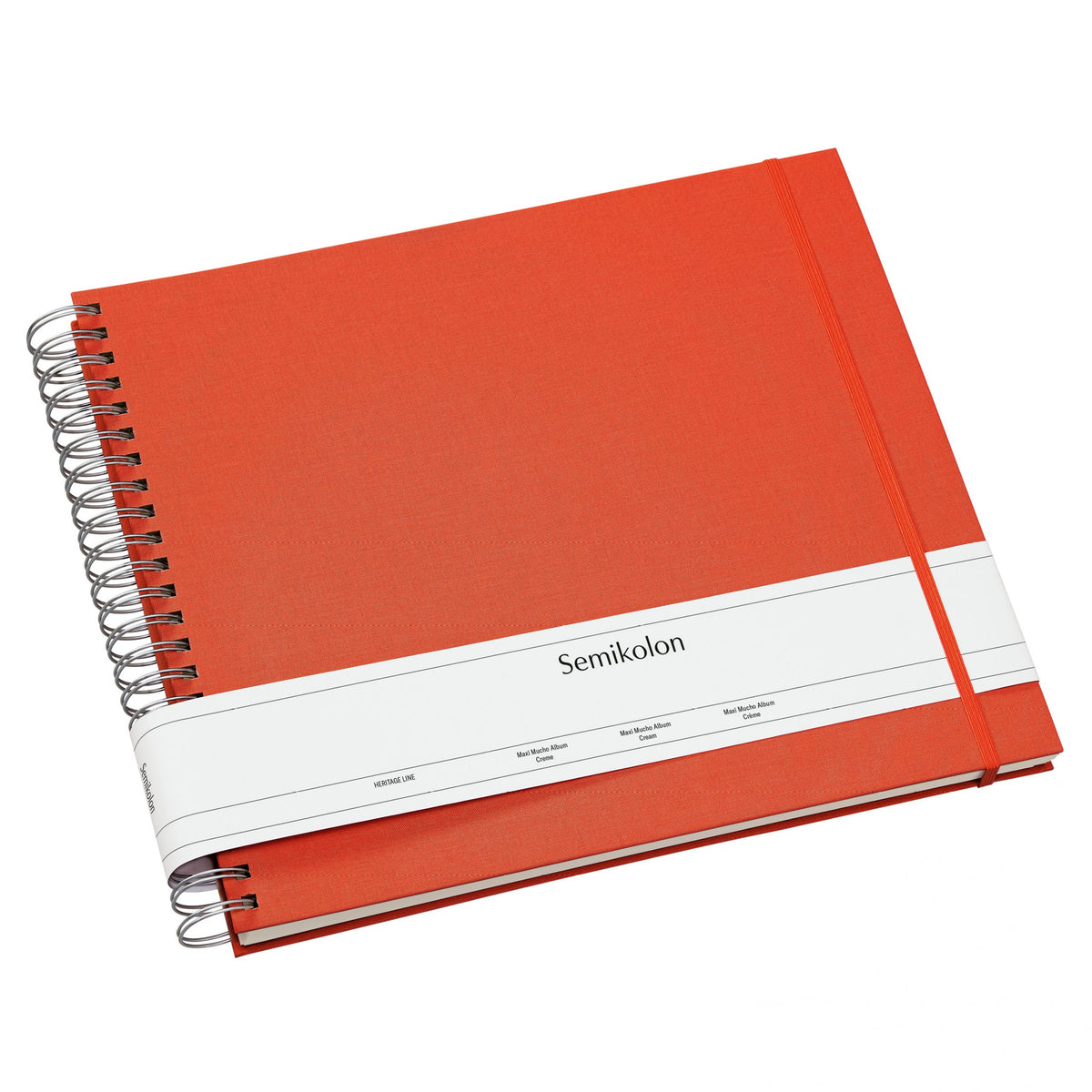 Photo Album, Spiral Bound, Maxi Mucho, Cream Pages, Orange