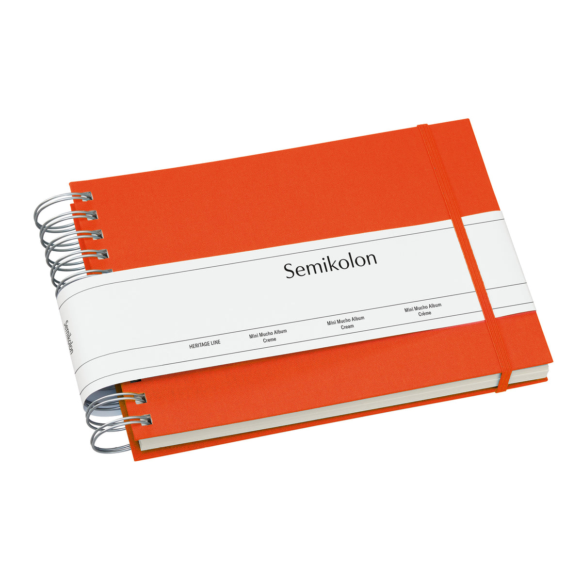 Photo Album, Spiral Bound, Mini Mucho, Cream Pages, Orange