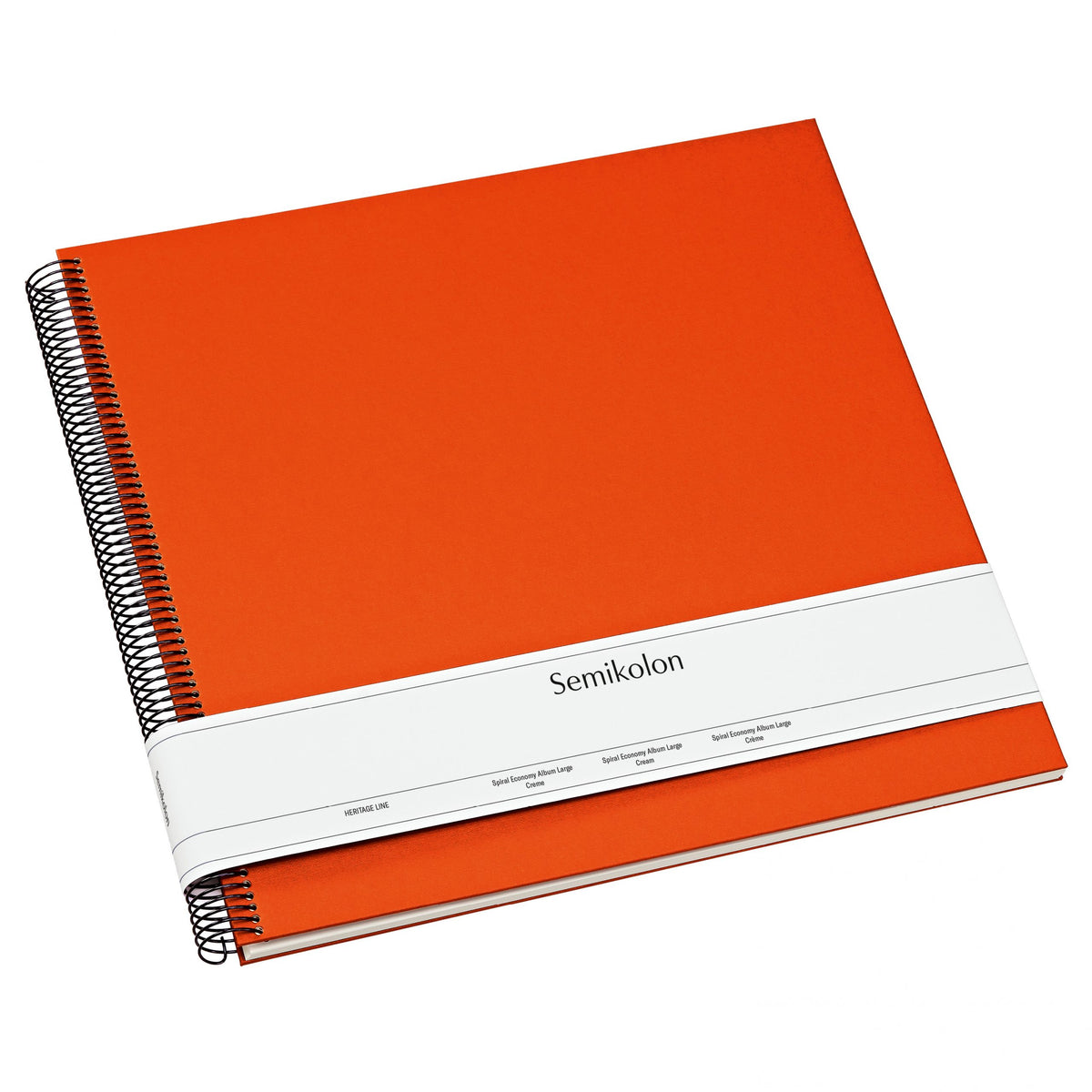 Photo Album, Spiral Bound, Economy, Large, Cream Pages, Orange