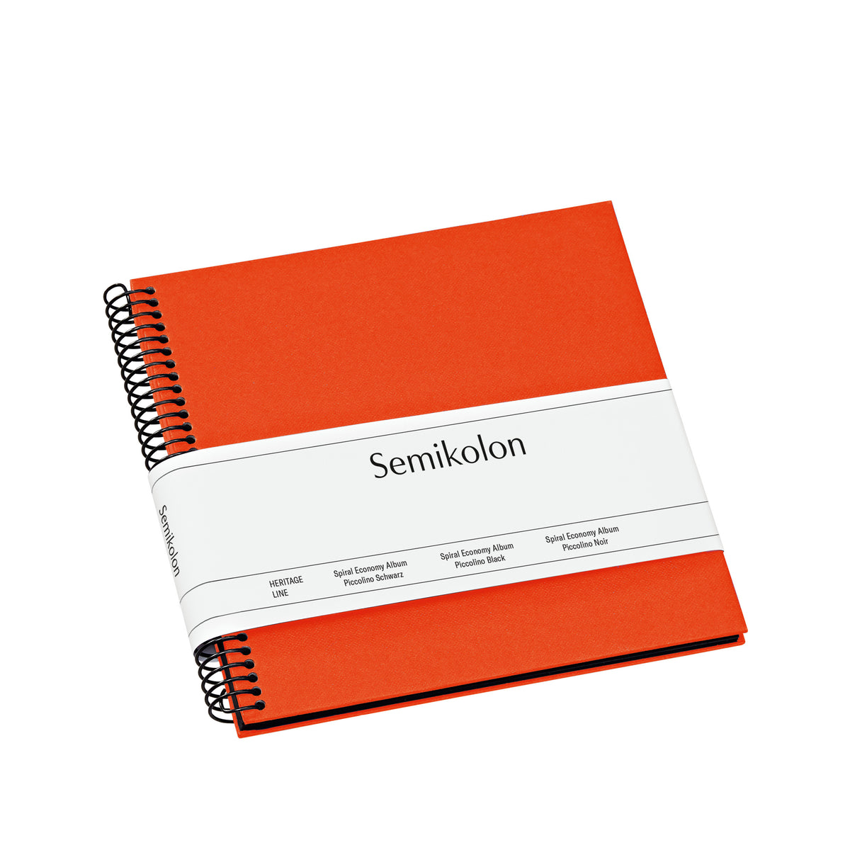 Photo Album, Spiral Bound, Piccolino, Black Pages Orange