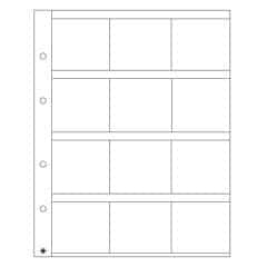 OPTIMA Coin Sheets for 12 coin Holders 50x50mm, clear
