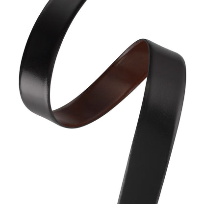 Black & Tan Plain Spanish Leather Reversible Belt - Strap Only