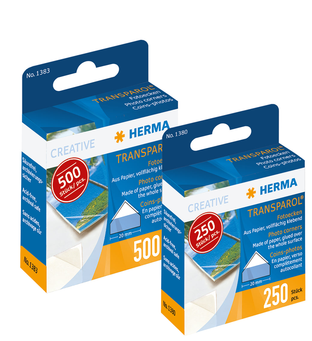 Transparent Photo Corners Dispenser Pack 500 pcs