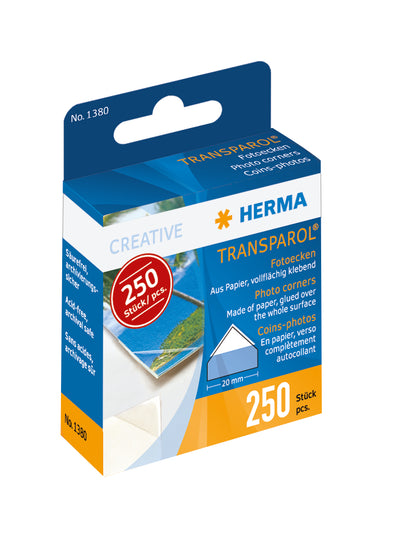 Transparol Photo Corners Dispenser Pack 250 pcs