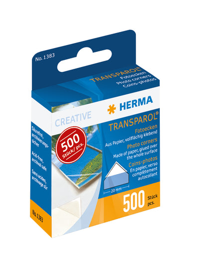 Transparent Photo Corners Dispenser Pack 500 pcs