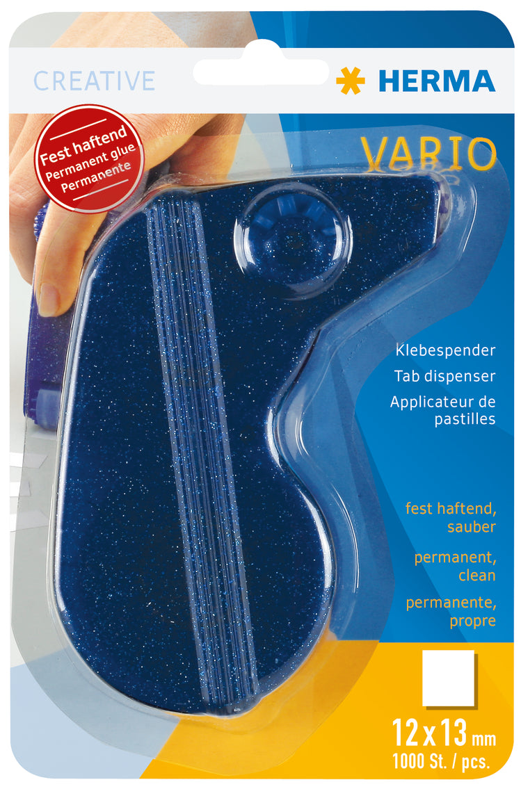 Tab Dispenser Vario, Permanent, Blue, 1000 Paper Stickers