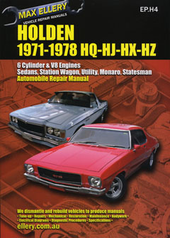 Holden Hq Hj Hx Hz Repair Manual 71-78