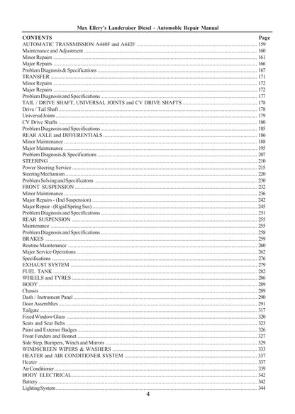 Toyota Landcruiser Repair Manual 1990 to 2007