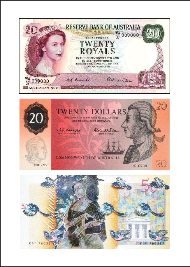 Australian decimal banknotes and designs catalogue