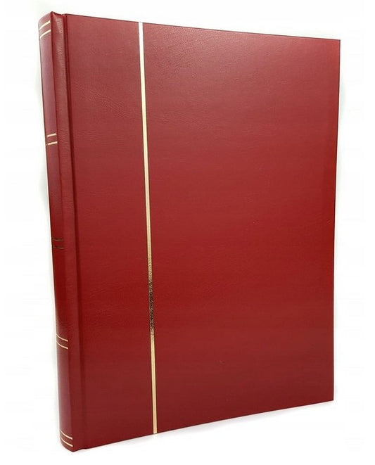 Stockbook NEUTRAL A4, 60 Black pages, non-padded cover, RED