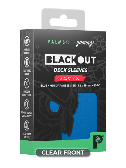 Palms Off Gaming Japanese Mini 60 Blue Deck Sleeves + 100 Inners