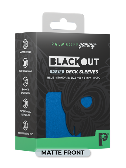 Palms Off Gaming 100 Blue Matte Deck Sleeves + 100 Standard Inners