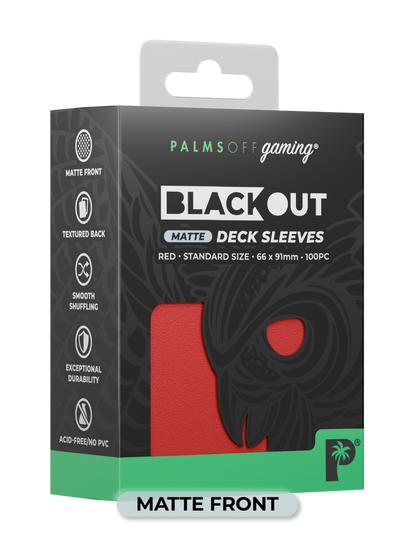 Palms Off Gaming 100 Red Matte Deck Sleeves + 100 Standard Inners