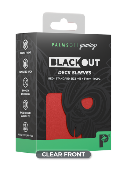 Palms Off Gaming Two Player Mats + Red Blue Deck Sleeves & 200 Inners — component 4