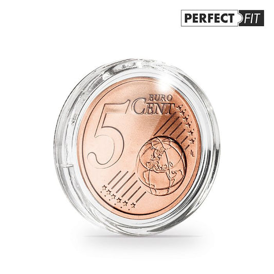 Ultra coin capsules perfect fit for 5 euro-cent (21.25mm) pack of 10