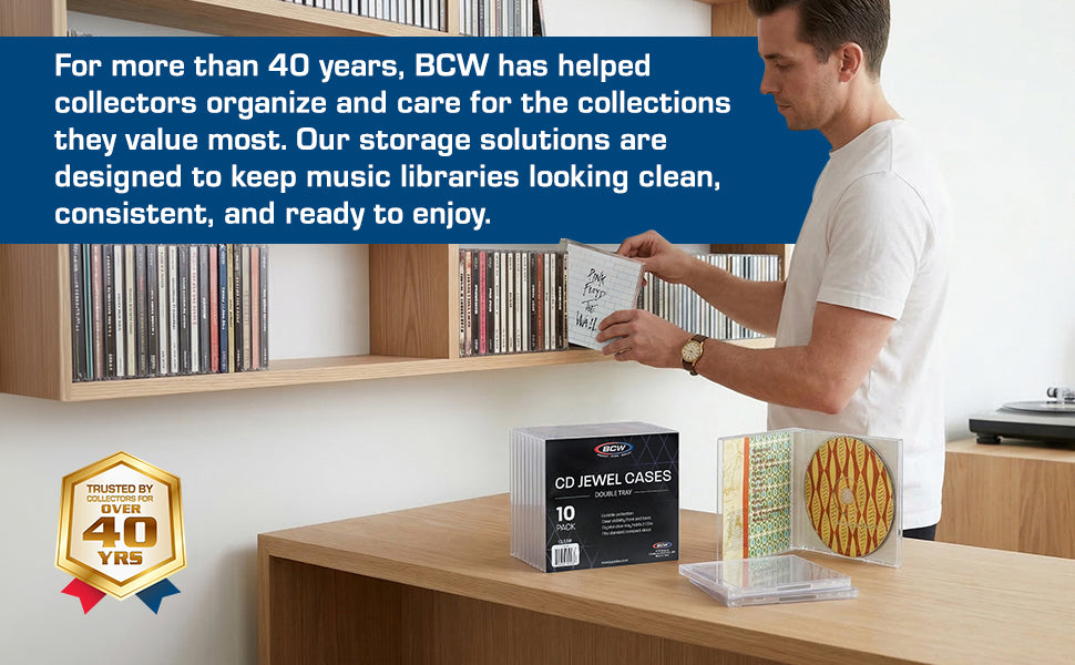 BCW CD Jewel Cases - Double Tray – front product view