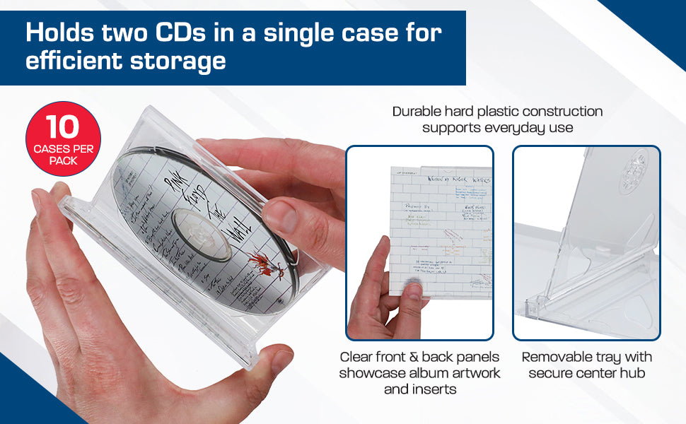 BCW CD Jewel Cases - Double Tray – front product view