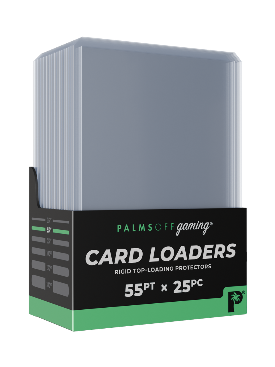 Palms Off Gaming 100 x 55pt Top Loaders + 100 Tag Sleeves Protection Kit