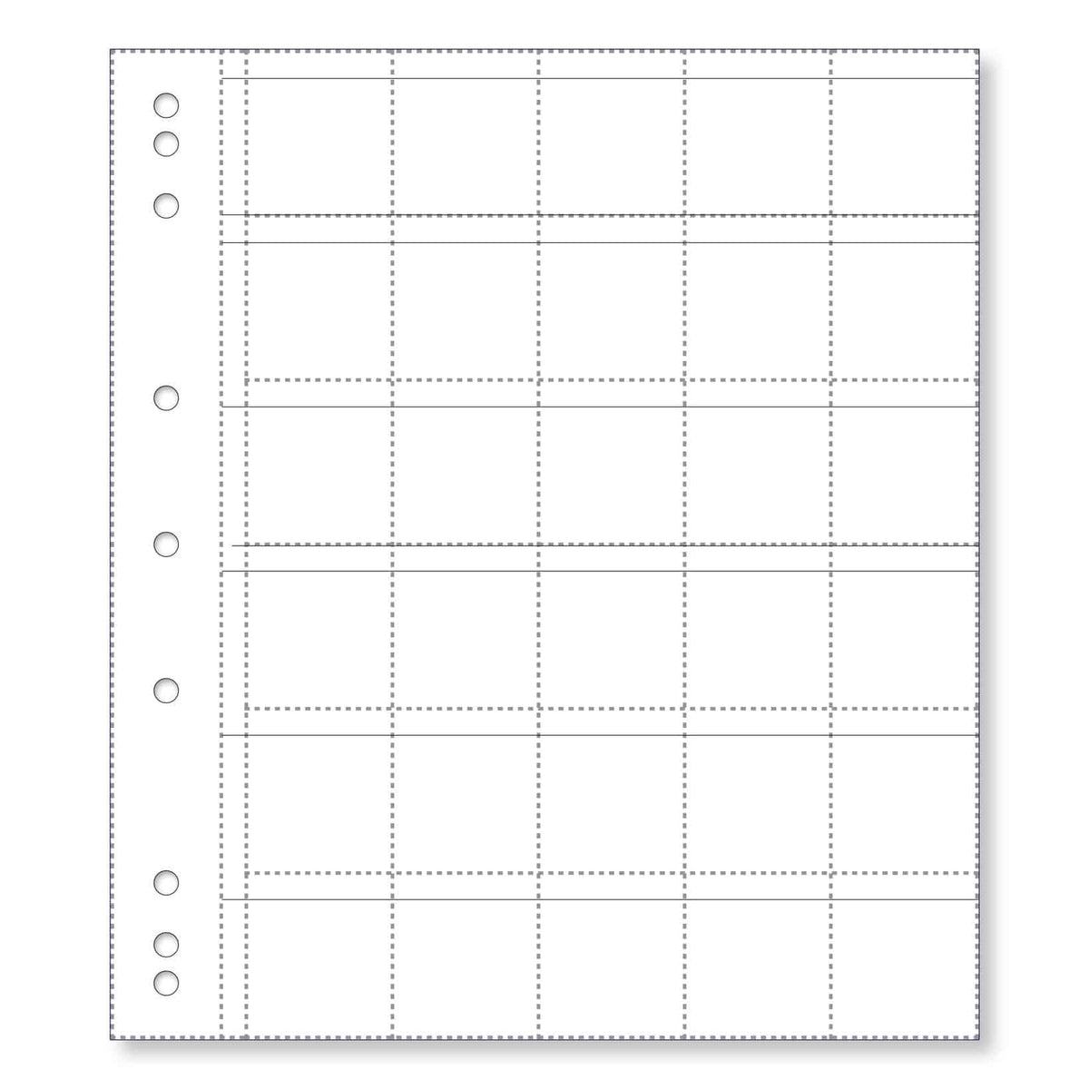 Renniks Coin Album Plastic Refill Pages, 30 Pockets, Pack 10