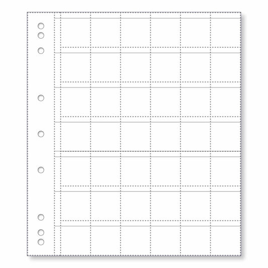 Renniks Coin Album Plastic Refill Pages, 42 Pockets, Pack 10
