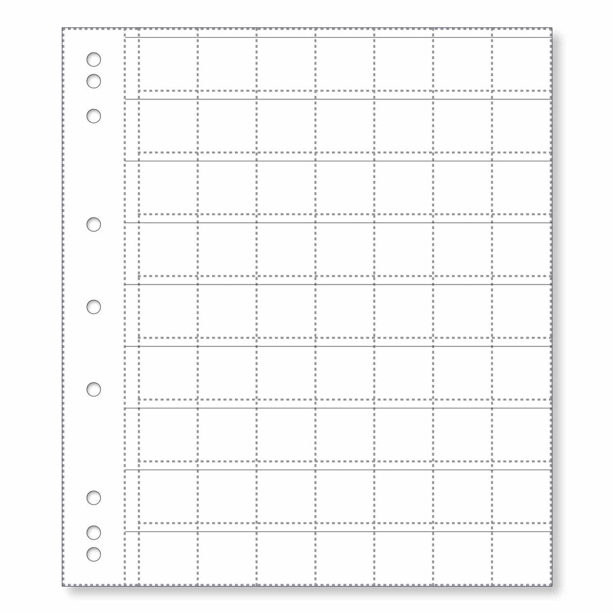 Renniks Coin Album Plastic Refill Pages, 63 Pockets, Pack 10