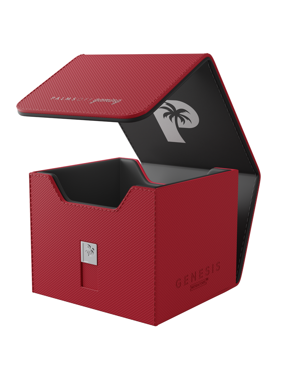 Palms Off Gaming Red Deck Box + Red Matte Deck Sleeves & 100 Inners