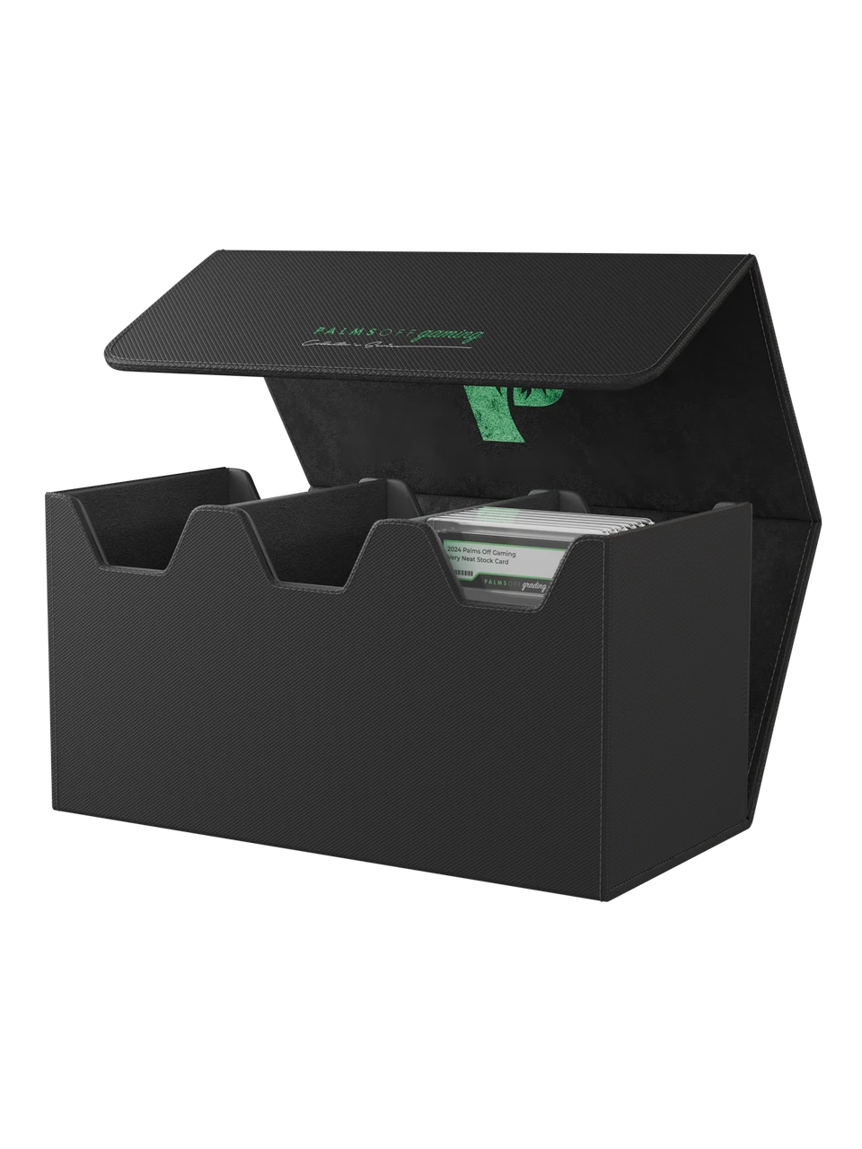 Palms Off Gaming Large PSA Slab Storage Case Black + 100 Slab Sleeves