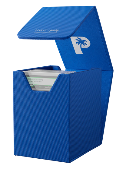 Palms Off Gaming Small Blue PSA Storage Case + 100 Slab Sleeves
