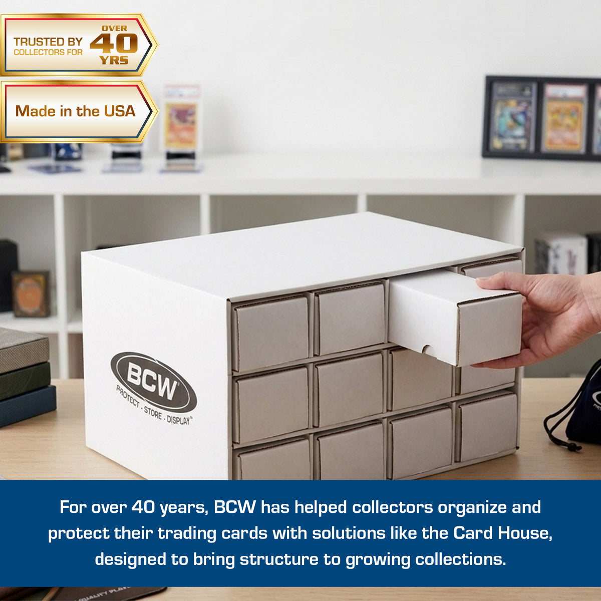 BCW Card House with 12 - 800 Count Boxes – dimensions and specifications