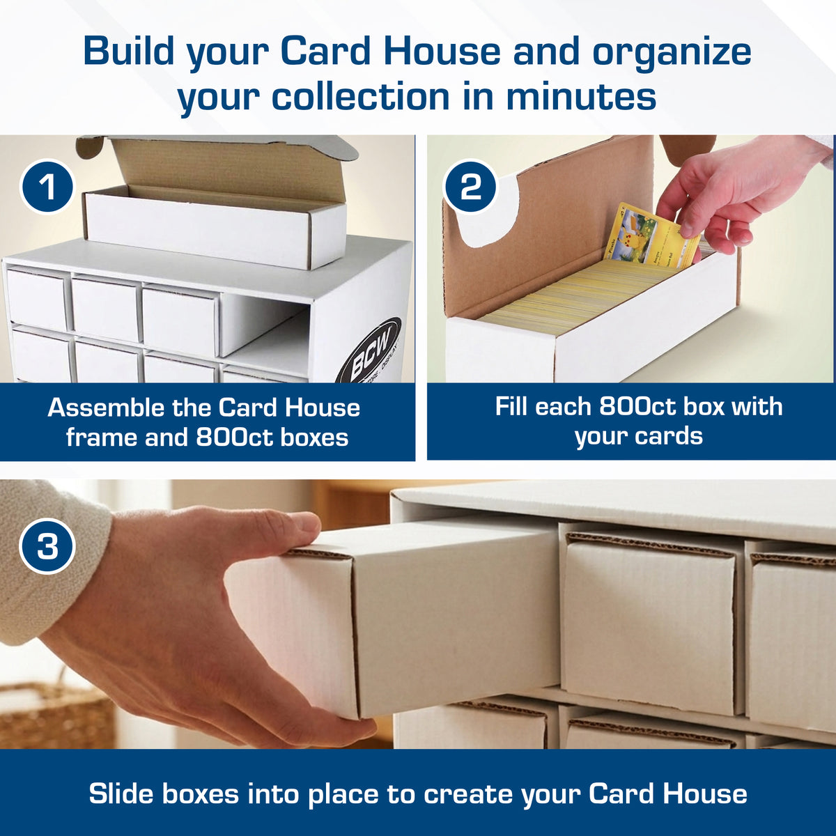 BCW Card House with 12 - 800 Count Boxes – dimensions and specifications