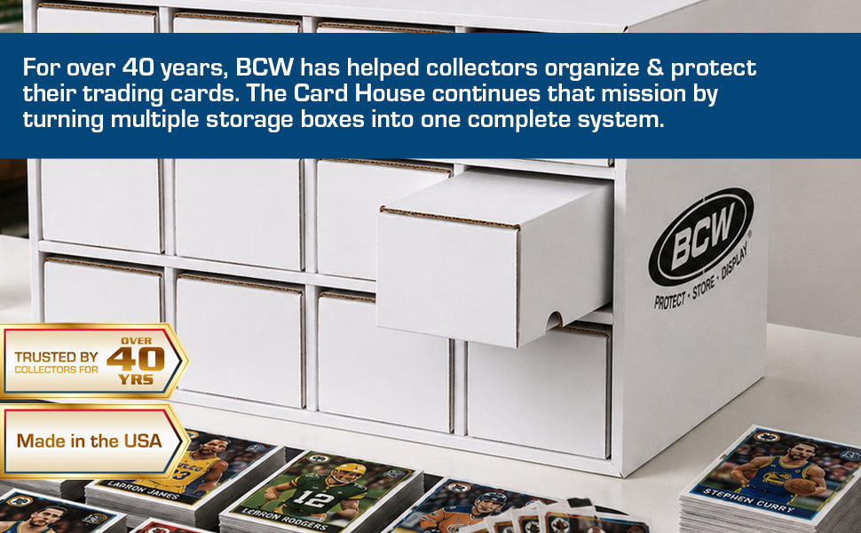 BCW Card House with 12 - 800 Count Boxes – front product view