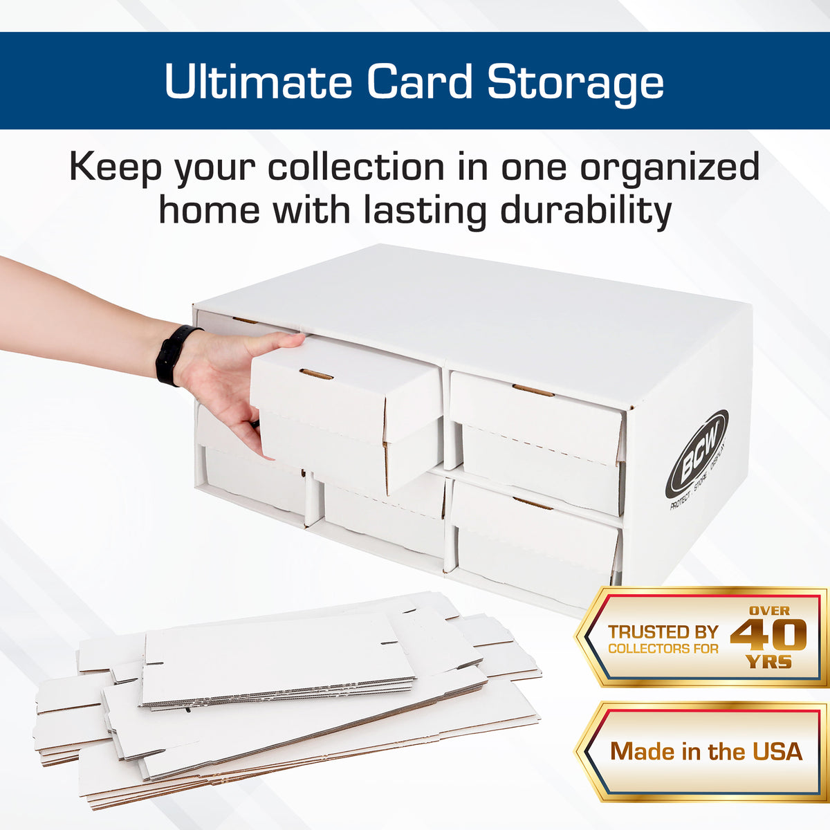 BCW Shoe Box House with 6 Shoe Boxes – Trading Card Storage – dimensions and specifications