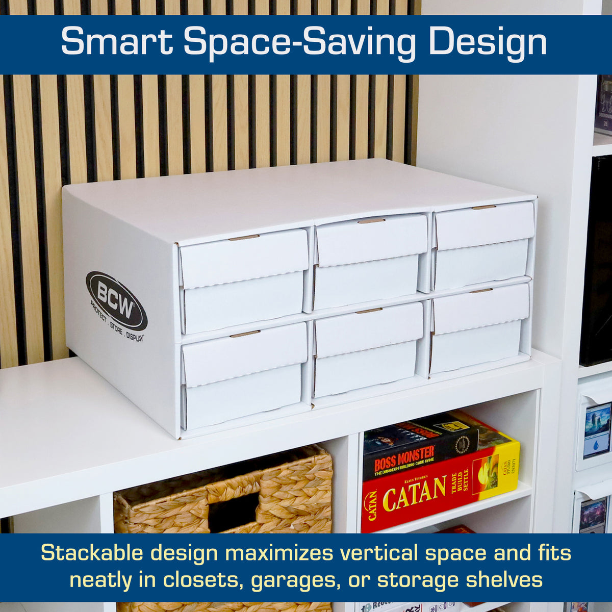 BCW Shoe Box House with 6 Shoe Boxes – Trading Card Storage – dimensions and specifications