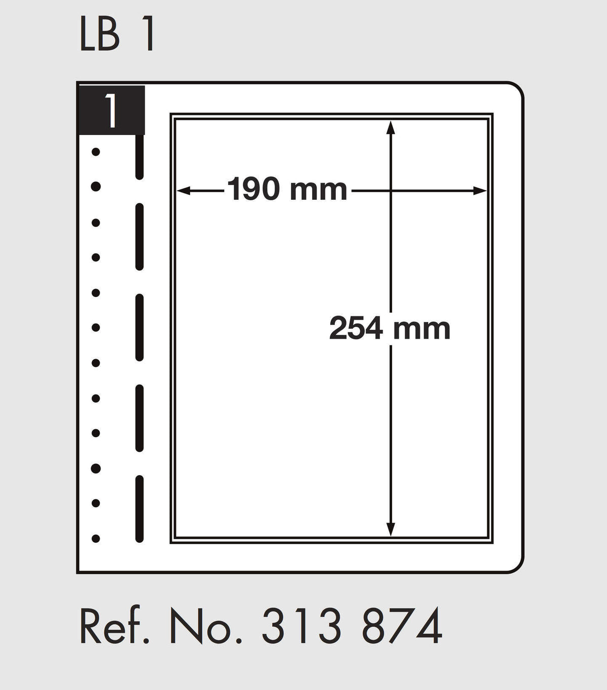 LIGHTHOUSE LB-Blank sheets, 1-way division, 190x254mm