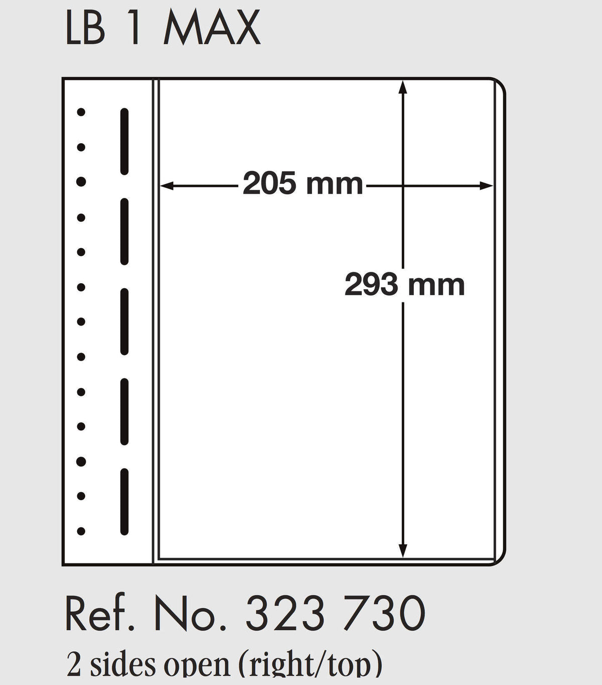 LIGHTHOUSE LB-Blank sheets, 1-way division, 205x293mm (pack of 10)