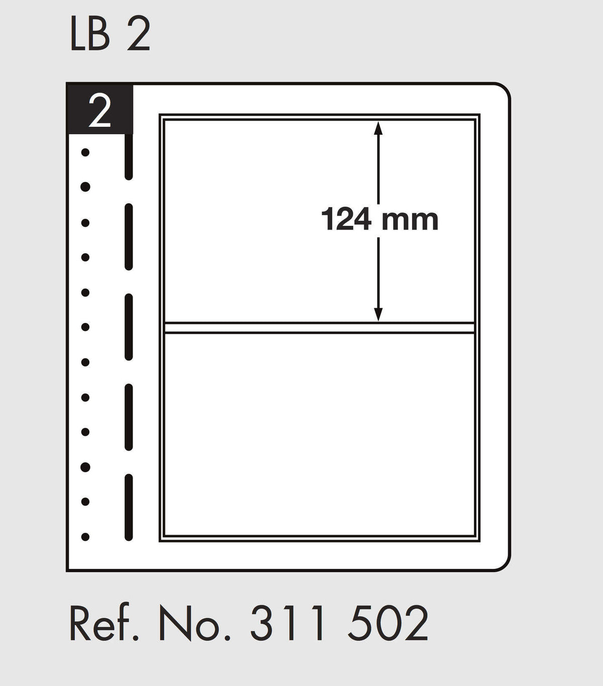 LIGHTHOUSE LB-Blank sheets, 2-way division, 190x124mm (pack of 10)