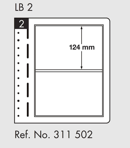 LIGHTHOUSE LB-Blank sheets, 2-way division, 190x124mm (pack of 10)