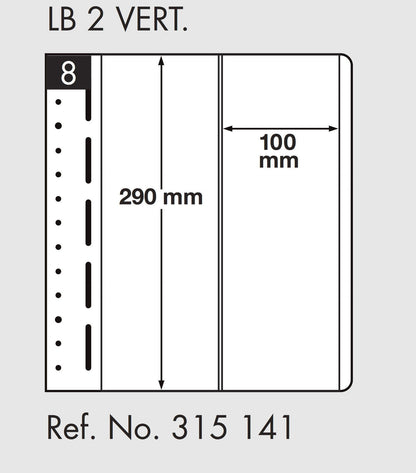 LIGHTHOUSE LB-Blank sheets, 2-way division, 100x293mm (pack of 10)