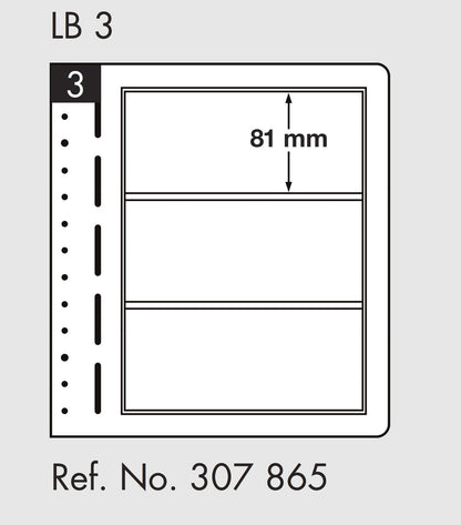 LIGHTHOUSE LB-Blank sheets, 3-way division, 190x 81mm (pack of 10)