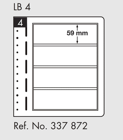 LIGHTHOUSE LB-Blank sheets, 4-way division, 190x 59mm (pack of 10)