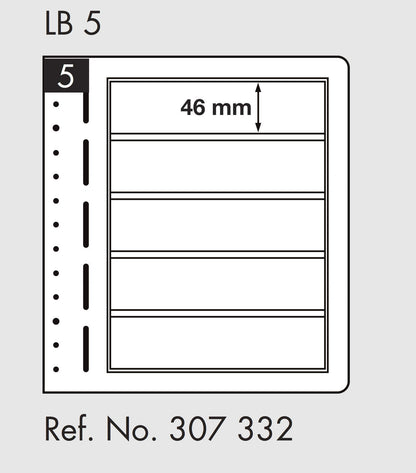 LIGHTHOUSE LB-Blank sheets, 5-way division, 190x 46mm (pack of 10)