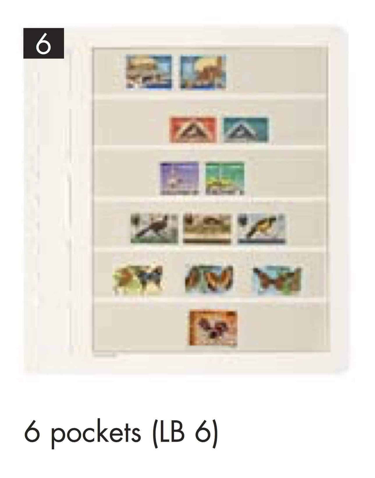 LIGHTHOUSE LB-Blank sheets, 6-way division, 190x 37mm (pack of 10)