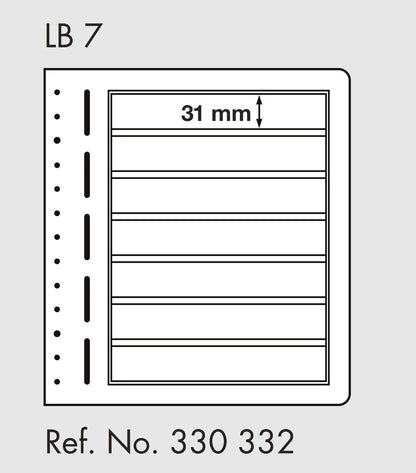 LIGHTHOUSE LB-Blank sheets, 7-way division, 190x 31mm (pack of 10)