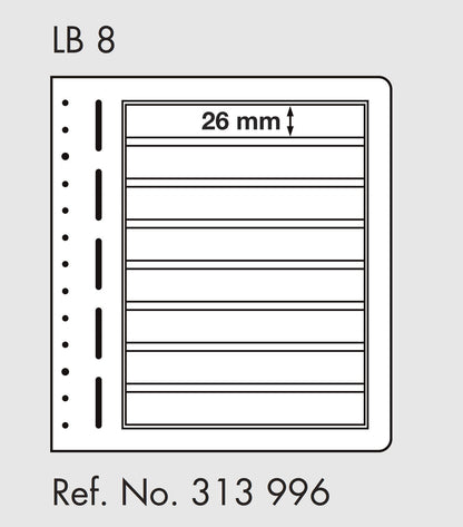 LIGHTHOUSE LB-Blank sheets, 8-way division, 190x 26mm (pack of 10)