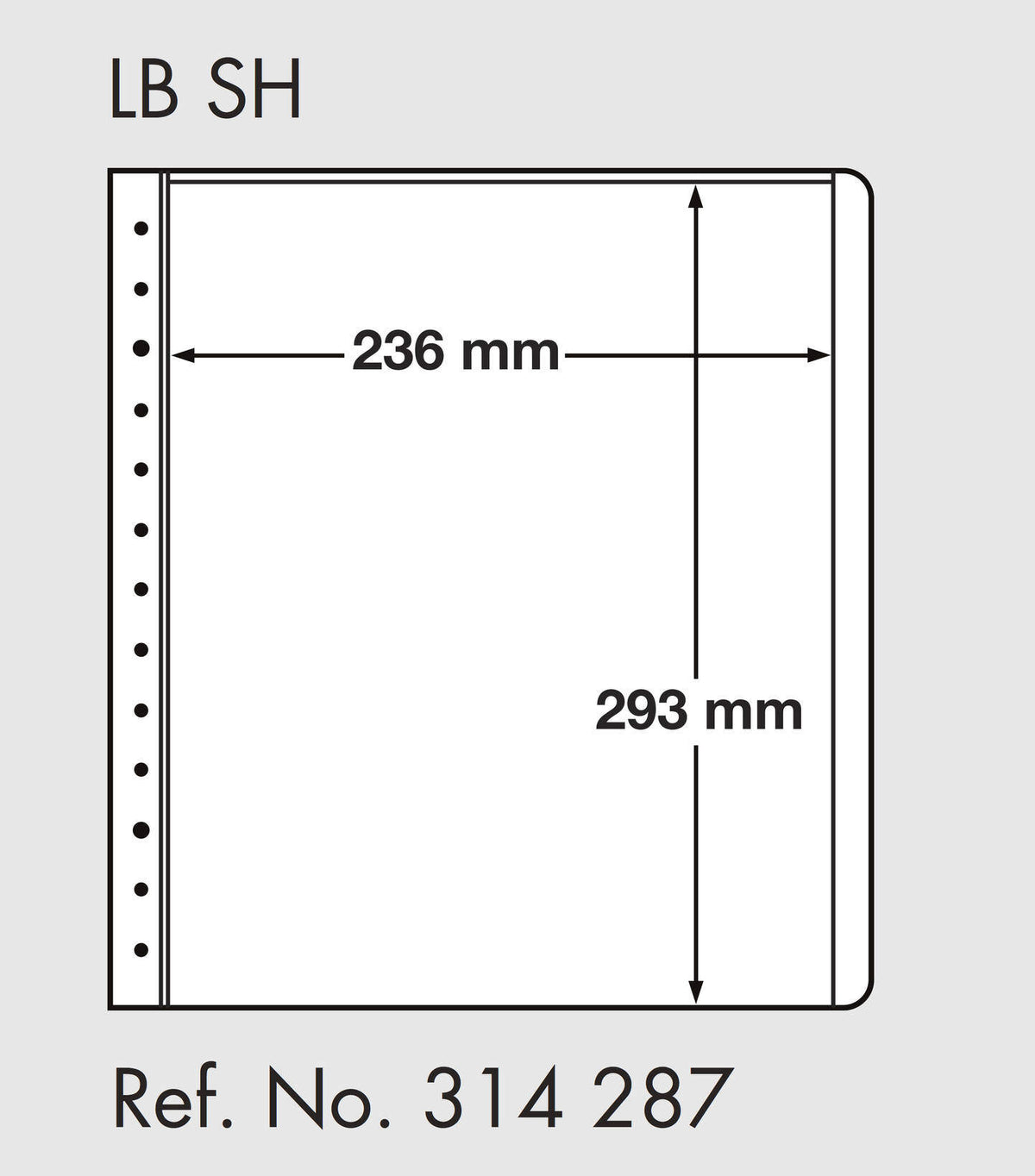 LIGHTHOUSE LB-Blank sheets, 1-way division, 236x293mm (pack of 10)