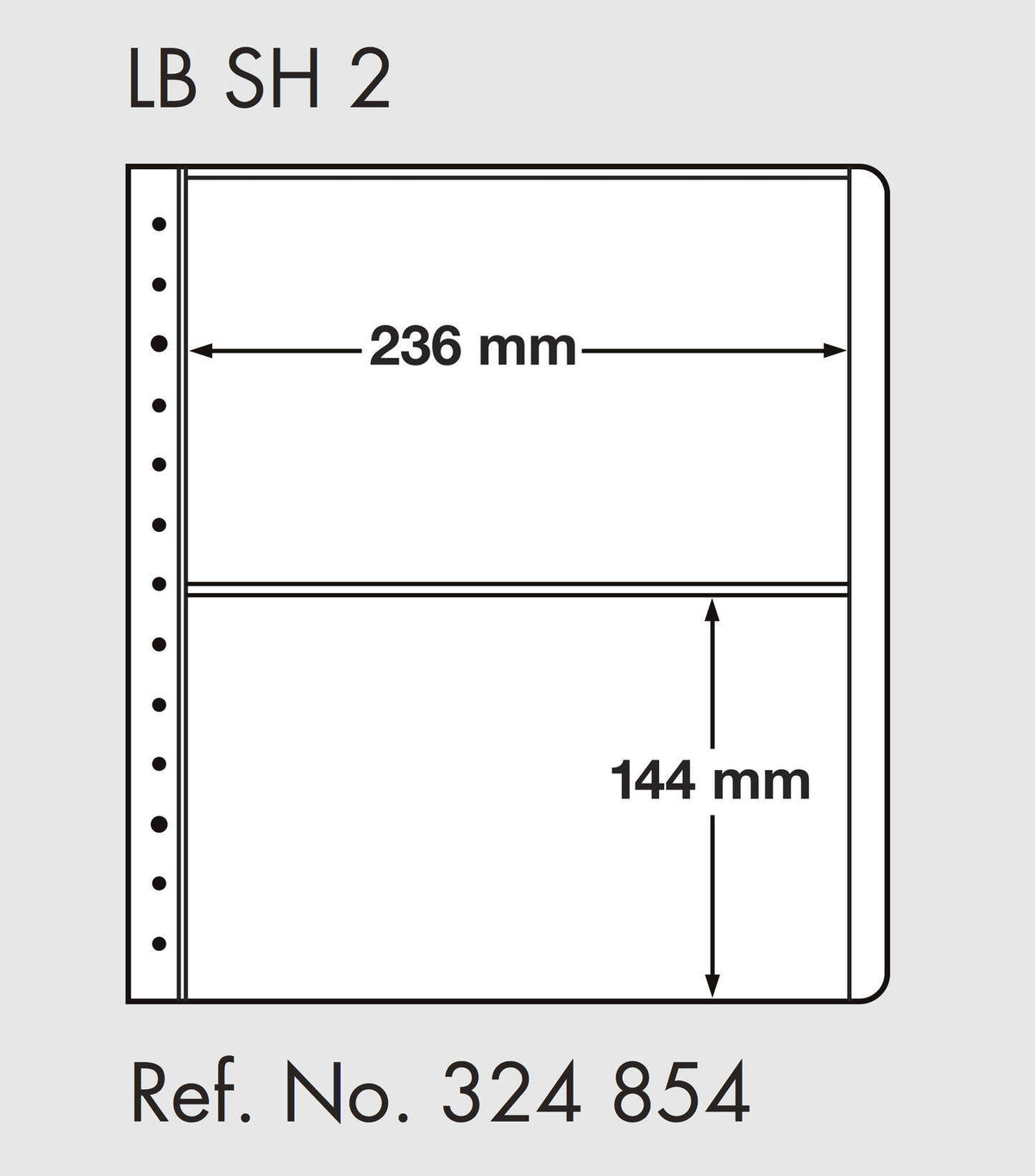 LIGHTHOUSE LB-Blank sheets, 2-way division, 236x144mm (pack of 10)