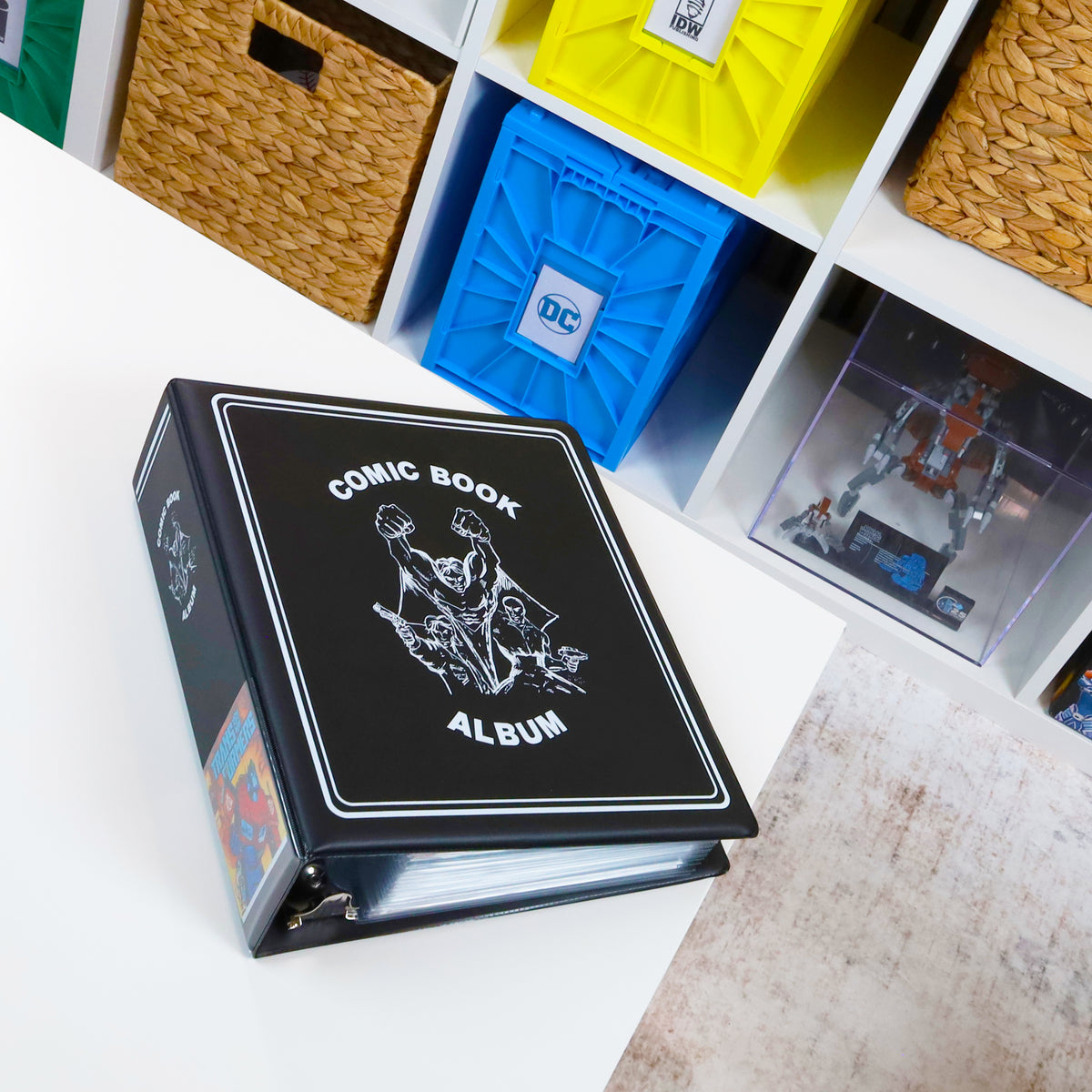 BCW 3 In. Album - Comic Book - Black – in-use view